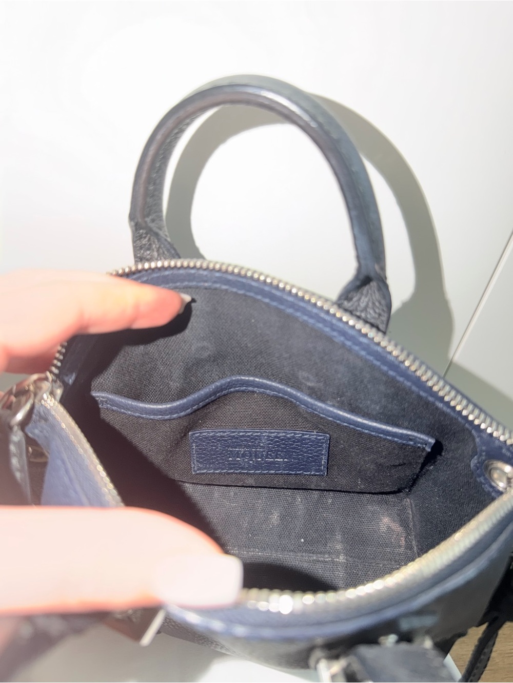 Alexander McQueen Black Pebbled Leather Satchel - Picture 7 of 7